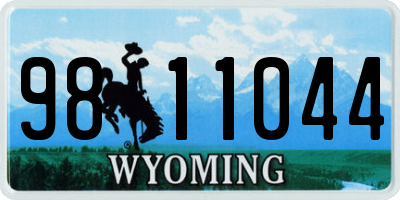 WY license plate 9811044