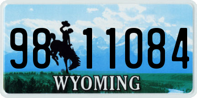 WY license plate 9811084