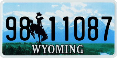 WY license plate 9811087