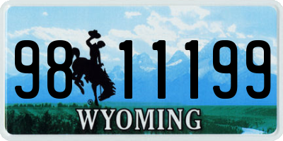 WY license plate 9811199