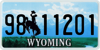 WY license plate 9811201