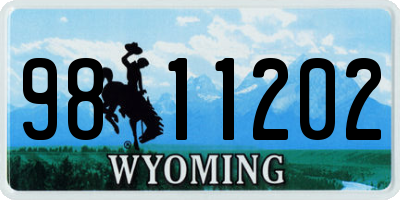 WY license plate 9811202