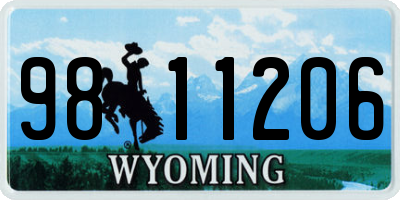 WY license plate 9811206