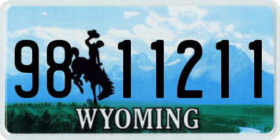 WY license plate 9811211