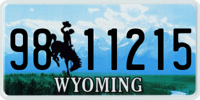 WY license plate 9811215