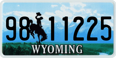 WY license plate 9811225