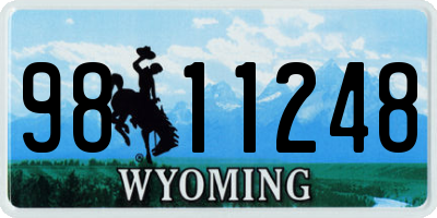 WY license plate 9811248