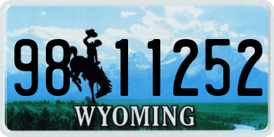 WY license plate 9811252