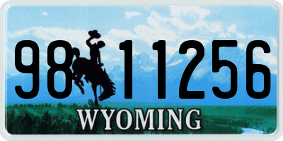 WY license plate 9811256