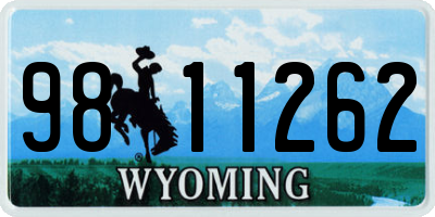 WY license plate 9811262