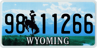 WY license plate 9811266