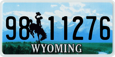 WY license plate 9811276