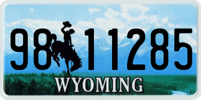 WY license plate 9811285