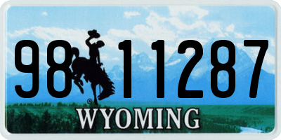 WY license plate 9811287