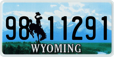 WY license plate 9811291