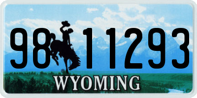 WY license plate 9811293