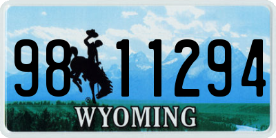 WY license plate 9811294