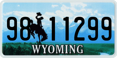 WY license plate 9811299