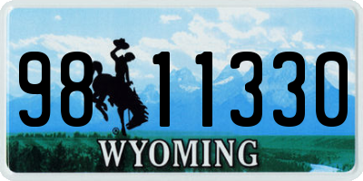 WY license plate 9811330