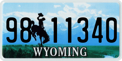 WY license plate 9811340