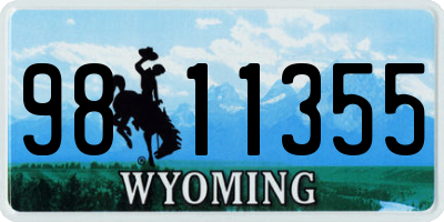 WY license plate 9811355