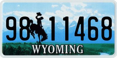 WY license plate 9811468
