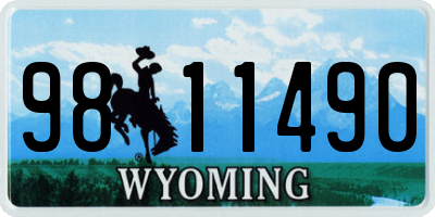 WY license plate 9811490