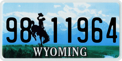 WY license plate 9811964