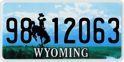 WY license plate 9812063