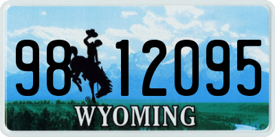 WY license plate 9812095