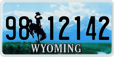 WY license plate 9812142