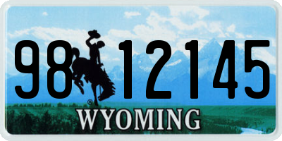 WY license plate 9812145