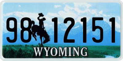 WY license plate 9812151