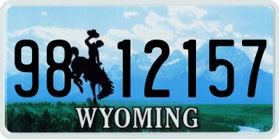 WY license plate 9812157
