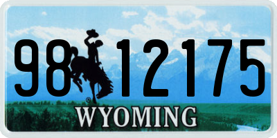 WY license plate 9812175