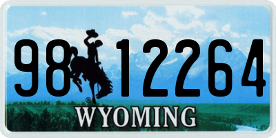 WY license plate 9812264