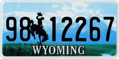 WY license plate 9812267