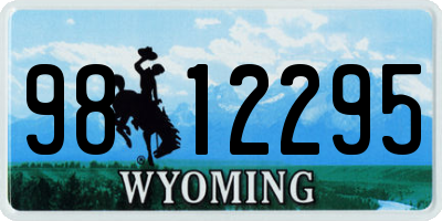 WY license plate 9812295