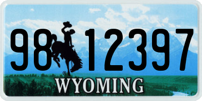 WY license plate 9812397