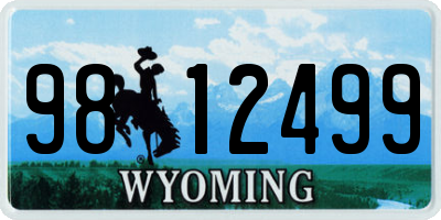 WY license plate 9812499
