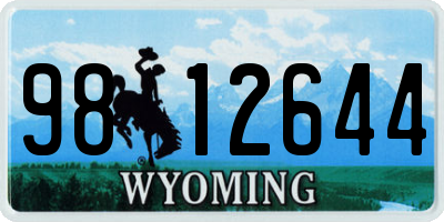 WY license plate 9812644