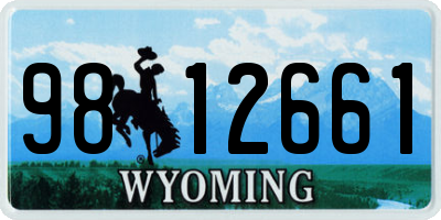 WY license plate 9812661