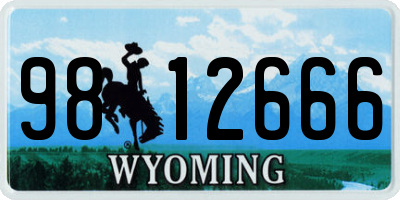 WY license plate 9812666