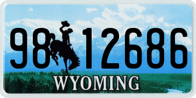 WY license plate 9812686