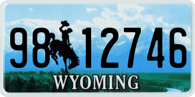 WY license plate 9812746