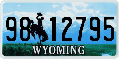 WY license plate 9812795