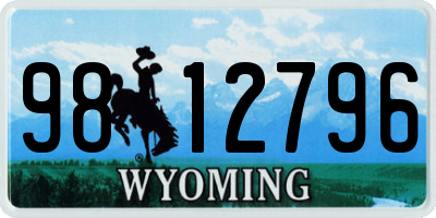 WY license plate 9812796