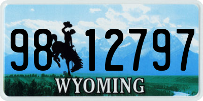 WY license plate 9812797
