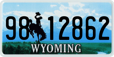 WY license plate 9812862