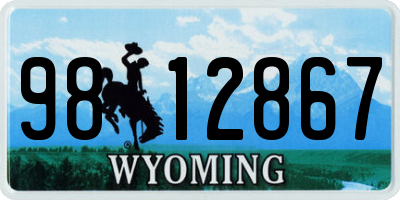 WY license plate 9812867